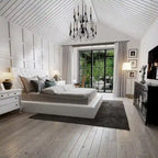 Cadre de lit design Queen/King avec éclairage d'ambiance LED et revêtement en cuir PU