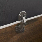 Cadre de lit design Queen/King avec éclairage d'ambiance LED et revêtement en cuir PU