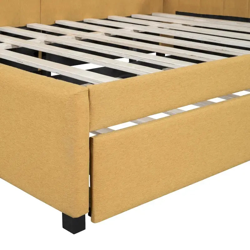 Lit de jour rembourré pleine grandeur avec cadre de canapé-lit gigogne, sommier non requis