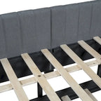 Lit de jour rembourré pleine grandeur avec cadre de canapé-lit gigogne, sommier non requis