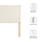 Tête de lit Sparta en cuir végétalien tissé pour lits jumeaux/grands/queen/king