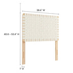 Tête de lit Sparta en cuir végétalien tissé pour lits jumeaux/grands/queen/king