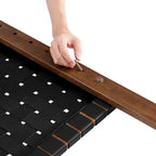 Tête de lit Sparta en cuir végétalien tissé pour lits jumeaux/grands/queen/king