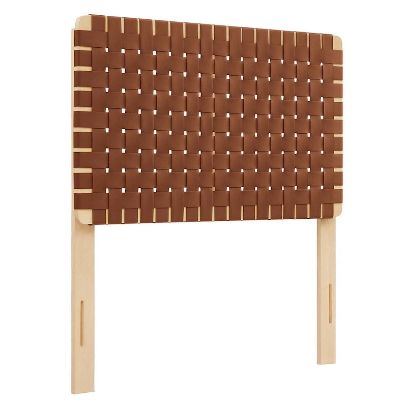 Tête de lit Sparta en cuir végétalien tissé pour lits jumeaux/grands/queen/king