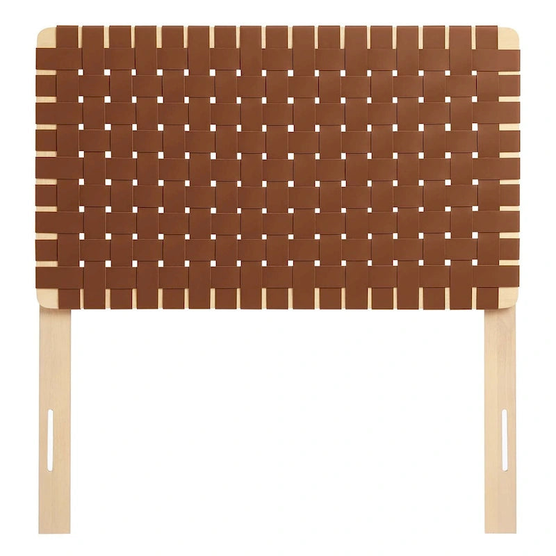 Tête de lit Sparta en cuir végétalien tissé pour lits jumeaux/grands/queen/king