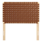 Tête de lit Sparta en cuir végétalien tissé pour lits jumeaux/grands/queen/king
