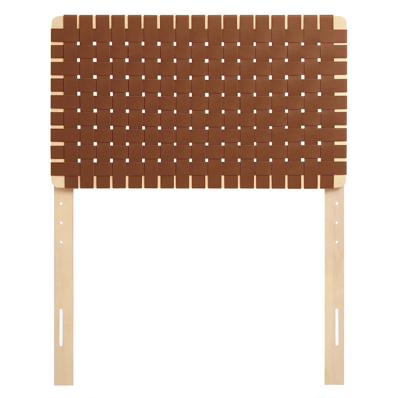Tête de lit Sparta en cuir végétalien tissé pour lits jumeaux/grands/queen/king