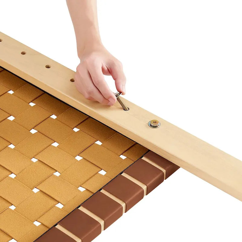 Tête de lit Sparta en cuir végétalien tissé pour lits jumeaux/grands/queen/king