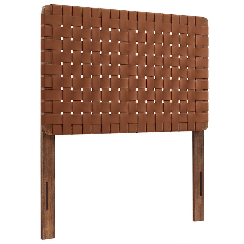 Tête de lit Sparta en cuir végétalien tissé pour lits jumeaux/grands/queen/king
