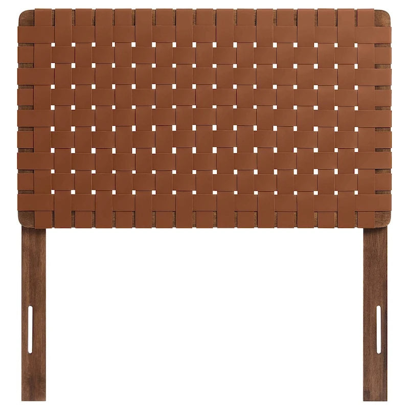 Tête de lit Sparta en cuir végétalien tissé pour lits jumeaux/grands/queen/king