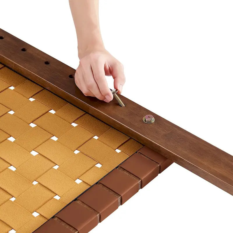 Tête de lit Sparta en cuir végétalien tissé pour lits jumeaux/grands/queen/king