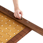 Tête de lit Sparta en cuir végétalien tissé pour lits jumeaux/grands/queen/king