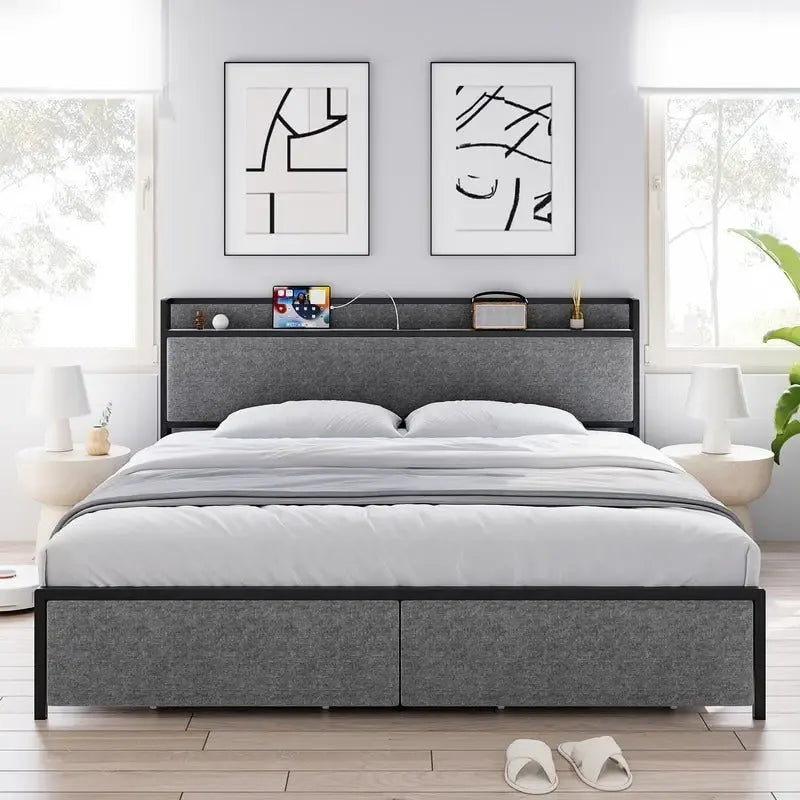 JX bed with drawers at the end of the bed