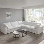 Convertible Modular Sectional Sofa, 5 Seater Corner Sofa with Pillows, 2 x 120.45 Minimalist Sofa Couch for Living Room