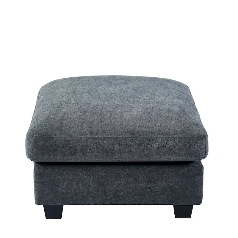 Canapé d'angle convertible moderne en forme de L, garni de plumes, avec méridienne réversible - 129,9 cm (L) x 72 cm (P) x 31,5 cm (H)