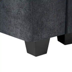 Canapé d'angle convertible moderne en forme de L, garni de plumes, avec méridienne réversible - 129,9 cm (L) x 72 cm (P) x 31,5 cm (H)