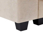 Canapé d'angle convertible moderne en forme de L, garni de plumes, avec méridienne réversible - 129,9 cm (L) x 72 cm (P) x 31,5 cm (H)