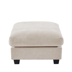 Canapé d'angle convertible moderne en forme de L, garni de plumes, avec méridienne réversible - 129,9 cm (L) x 72 cm (P) x 31,5 cm (H)