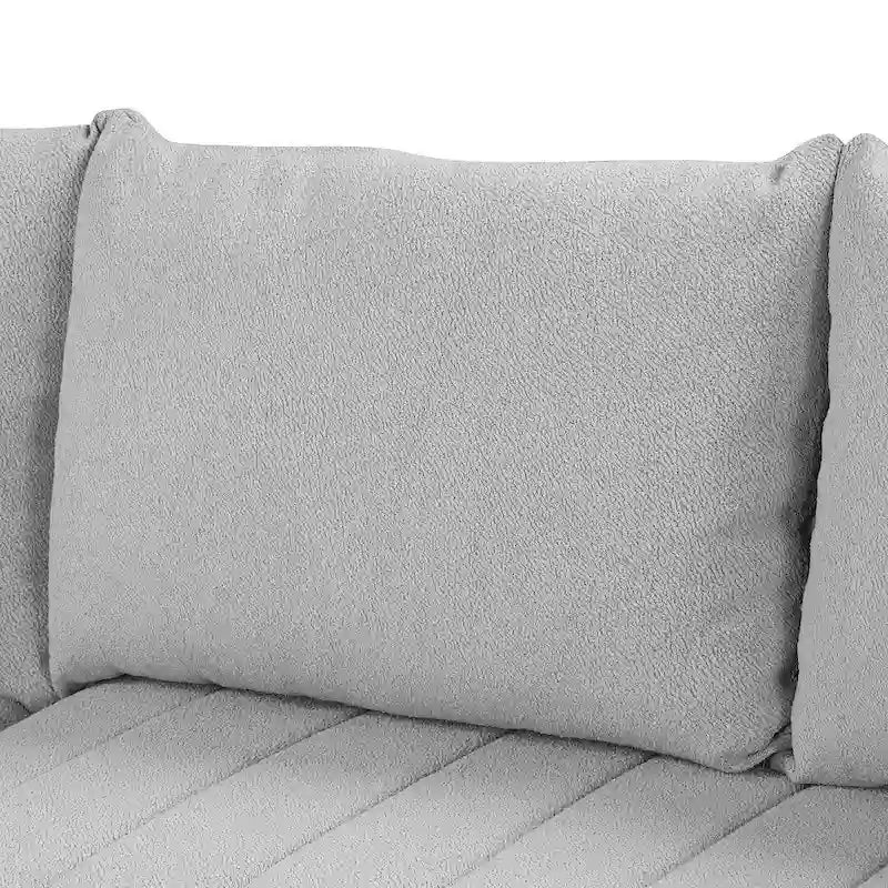 Canapé-lit d'angle rembourré avec pouf de rangement amovible, canapé-lit d'angle en forme de L