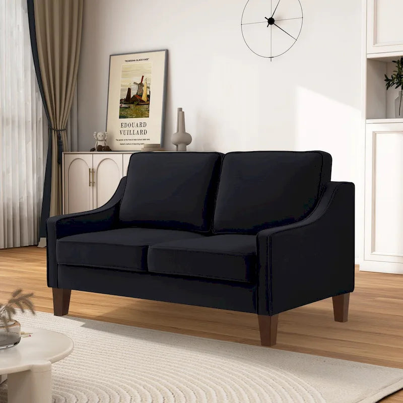 Canapé 2 places moderne en velours pour salon