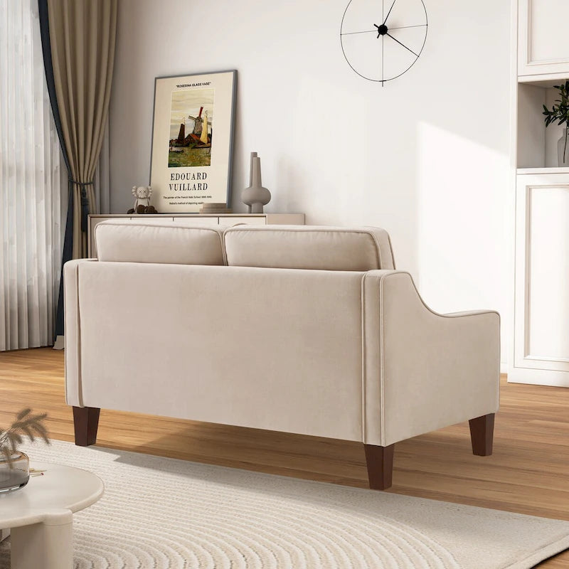 Canapé 2 places moderne en velours pour salon