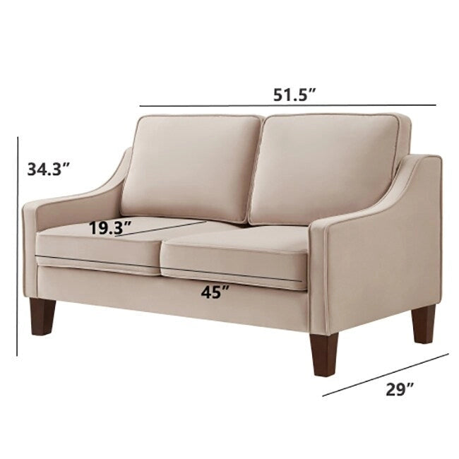 Canapé 2 places moderne en velours pour salon