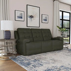 Canapé inclinable électrique Iris en cuir pleine fleur avec appuie-tête électriques par Flexsteel