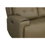 Canapé inclinable électrique Iris en cuir pleine fleur avec appuie-tête électriques par Flexsteel