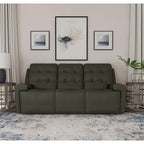 Canapé inclinable électrique Iris en cuir pleine fleur avec appuie-tête électriques par Flexsteel