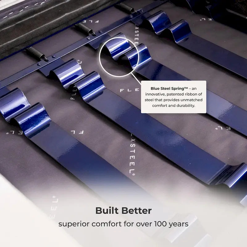 Canapé inclinable électrique Iris en cuir pleine fleur avec appuie-tête électriques par Flexsteel