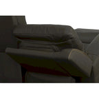 Canapé inclinable électrique Iris en cuir pleine fleur avec appuie-tête électriques par Flexsteel