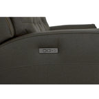 Canapé inclinable électrique Iris en cuir pleine fleur avec appuie-tête électriques par Flexsteel