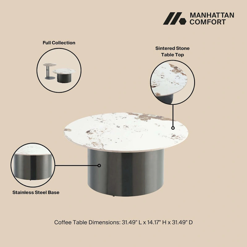 Table basse moderne Manhattan Comfort Alondra