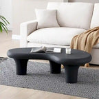 Table basse nuage vintage en fibre de verre de 47,24 cm avec 3 pieds de support, centre irrégulier, aucun assemblage requis