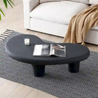 Table basse nuage vintage en fibre de verre de 47,24 cm avec 3 pieds de support, centre irrégulier, aucun assemblage requis