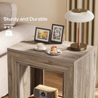 Table d'appoint rectangulaire de style campagnard de 60 cm (23,62 pouces), table de chevet pour salon