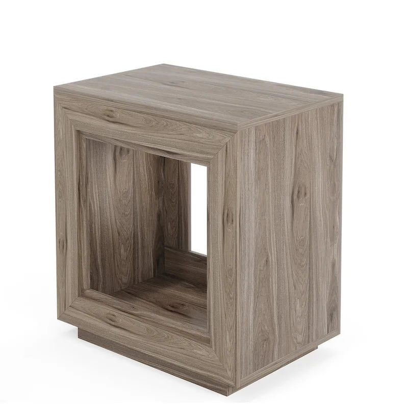 Table d'appoint rectangulaire de style campagnard de 60 cm (23,62 pouces), table de chevet pour salon