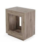 Table d'appoint rectangulaire de style campagnard de 60 cm (23,62 pouces), table de chevet pour salon