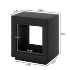 Table d'appoint rectangulaire de style campagnard de 60 cm (23,62 pouces), table de chevet pour salon