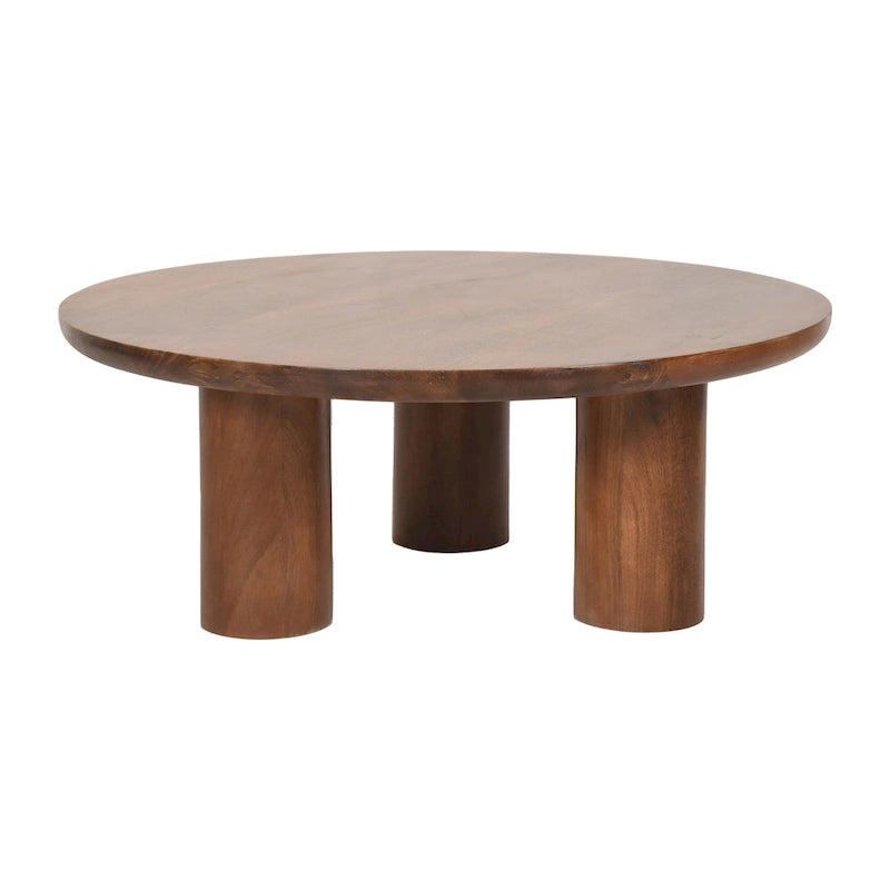 Paire élégante de tables basses bohèmes en bois de manguier Sagebrook Home pour intérieurs modernes