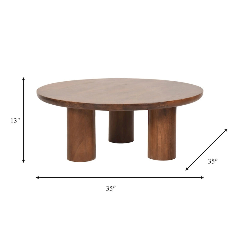 Paire élégante de tables basses bohèmes en bois de manguier Sagebrook Home pour intérieurs modernes
