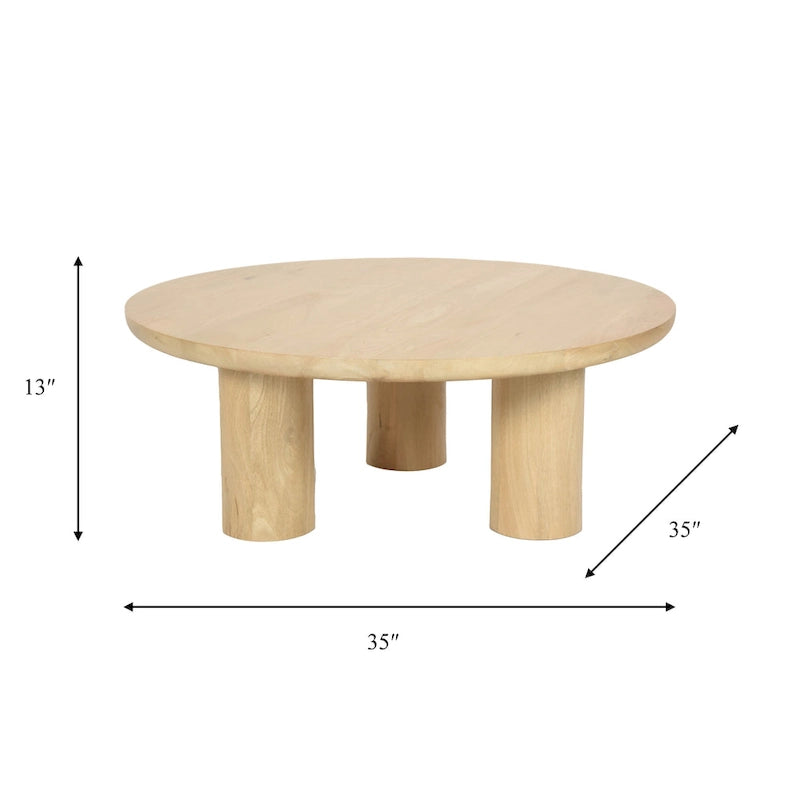 Paire élégante de tables basses bohèmes en bois de manguier Sagebrook Home pour intérieurs modernes