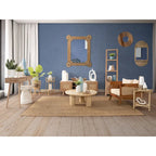 Paire élégante de tables basses bohèmes en bois de manguier Sagebrook Home pour intérieurs modernes