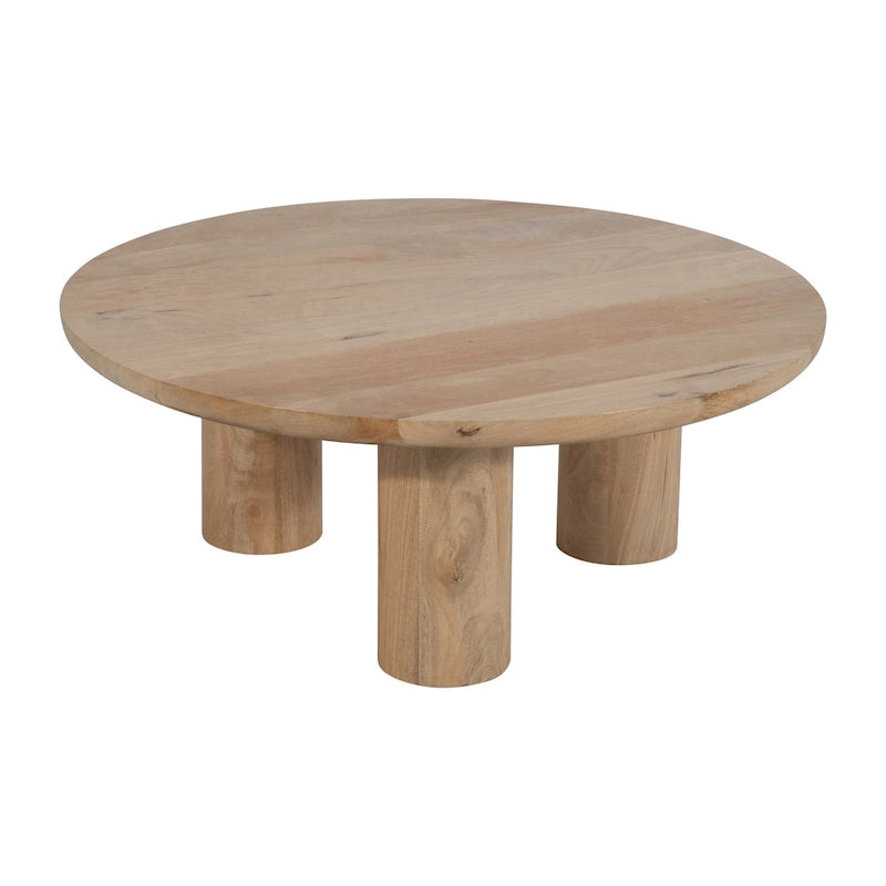 Paire élégante de tables basses bohèmes en bois de manguier Sagebrook Home pour intérieurs modernes
