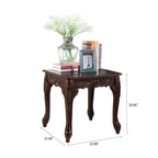 Table d'appoint traditionnelle en bois avec pieds