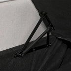 Canapé-lit en lin avec fonction lit gigogne, espace de rangement supplémentaire, support pour téléphone et chargeur USB