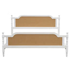 Cadre de lit traditionnel en rotin, sommier non nécessaire