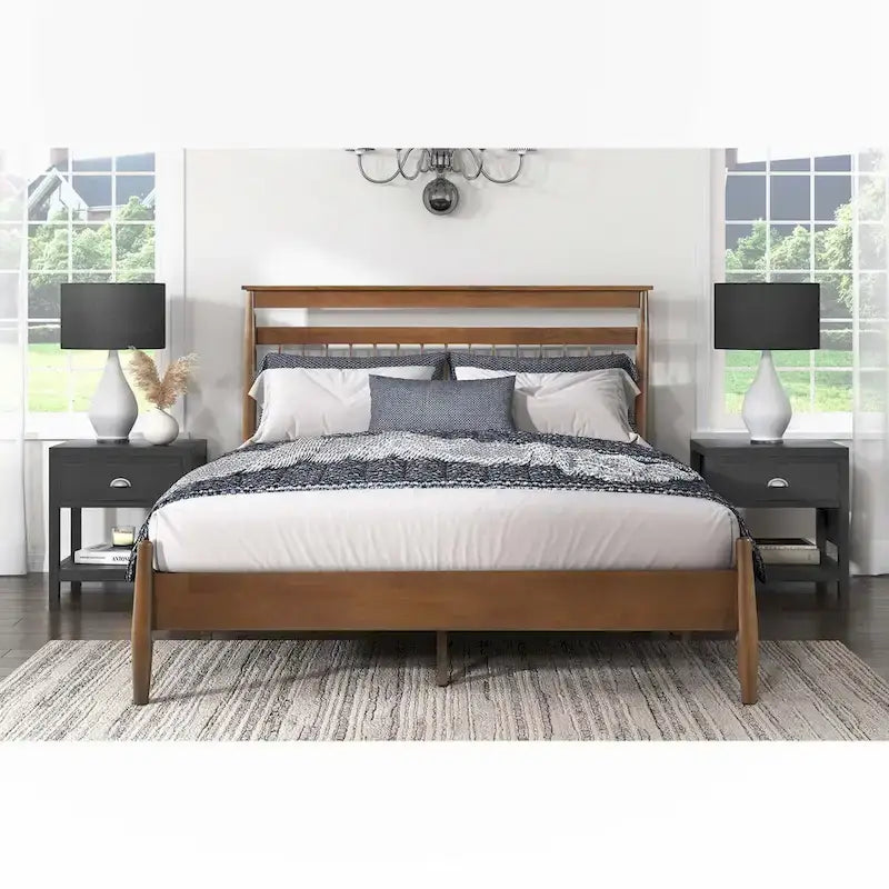 Transitional Design California King Platform Bed