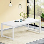 Table de salle à manger rectangulaire moderne de 200 cm (79 pouces) pour 6 à 8 personnes - 200 cm (78,74 po) L x 100 cm (39,37 po) l x 77 cm (30,31 po) H