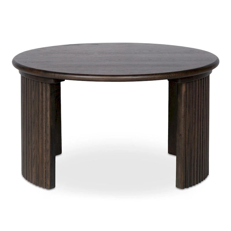 Table basse ovale Pence de NADAAL STUDIOS, petite, marron foncé